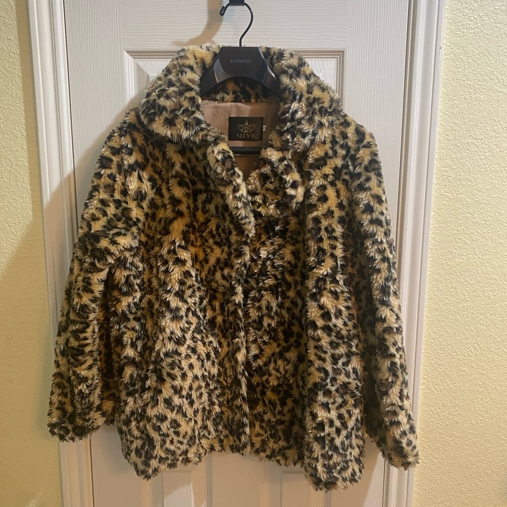 Leopard Faux Fur Jacket